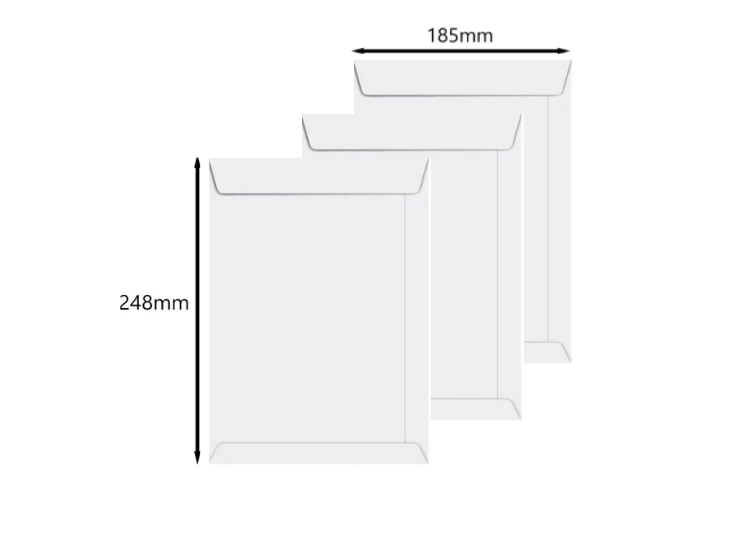 ENVELOPE BRANCO 185X248MM 90GR