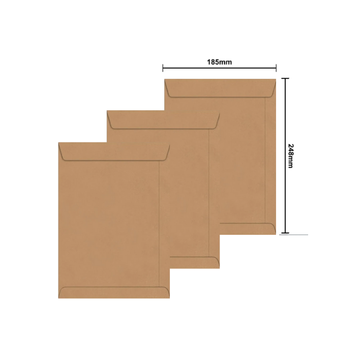 ENVELOPE KRAFT 185X248MM 80GR