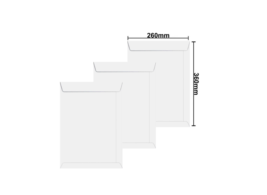 ENVELOPE BRANCO 260X360MM 90GR