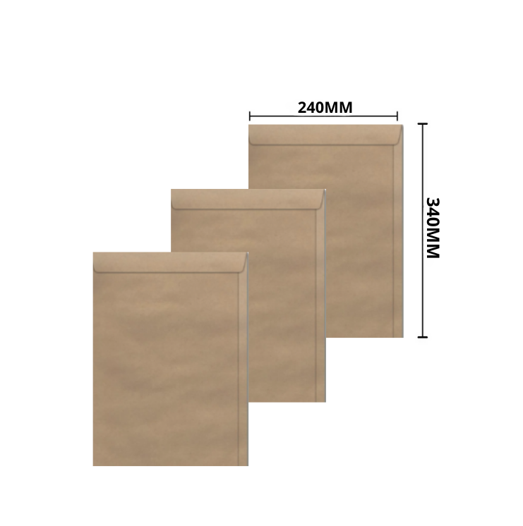 ENVELOPE OF 2 KRAFT 240X340MM