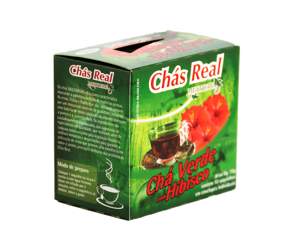 CHA MULTIERVAS VERDE C/HIBISCO