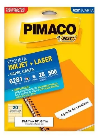 ETIQUETA 6281 CARTA 25FLS 25,4