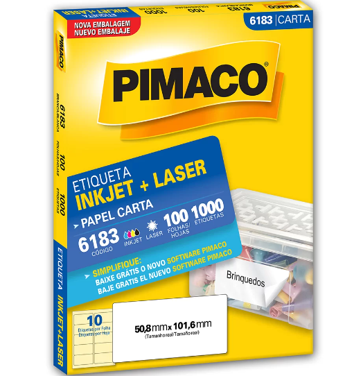 ETIQUETA 6183 CARTA 100FS 50,8
