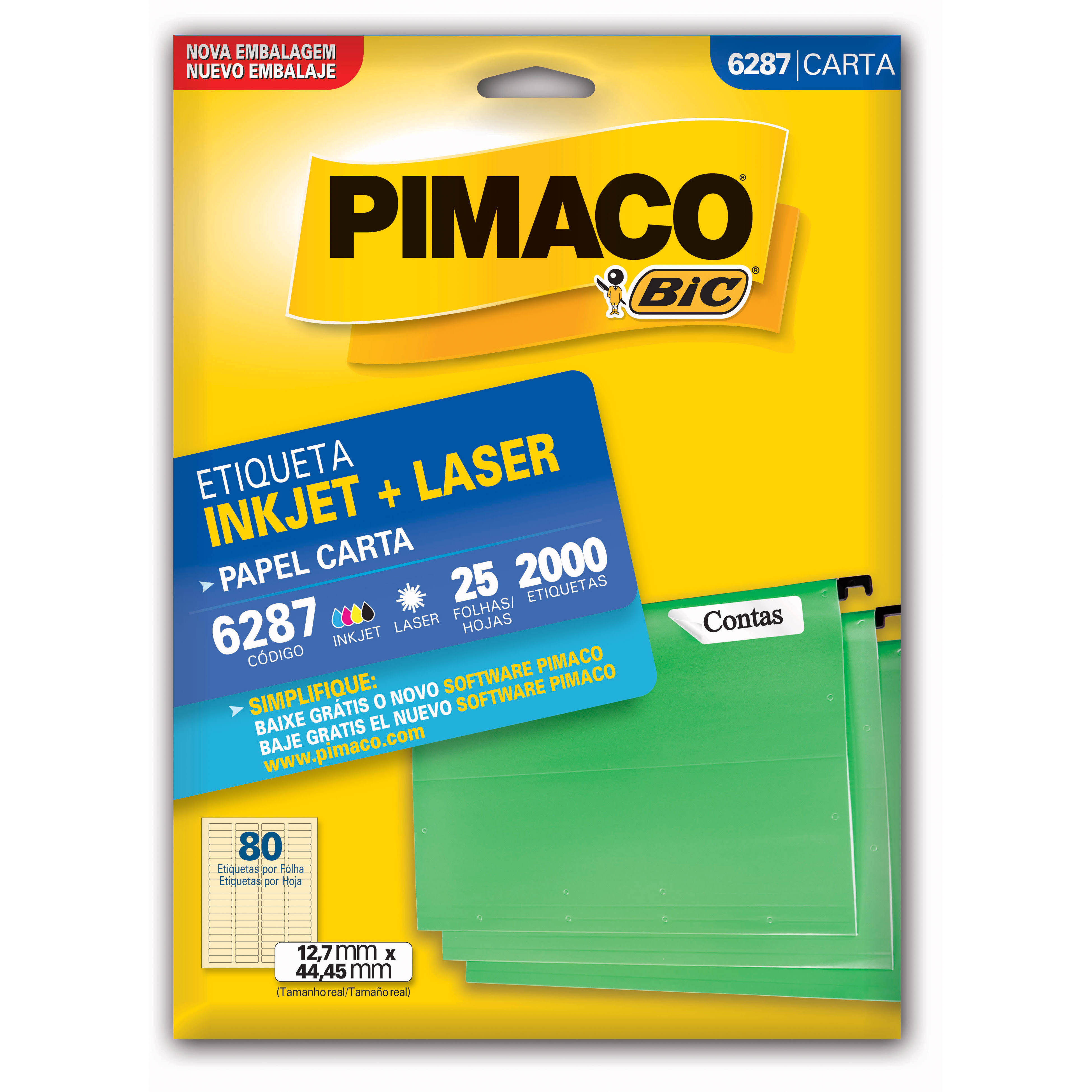 ETIQUETA 6287 CARTA 25FLS 12,7