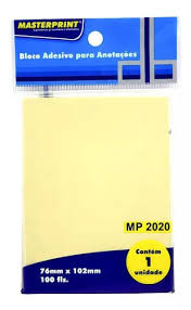 BLOCO ADESIVO 76X102 AMARELO 1