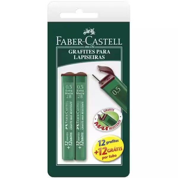 GRAFITE 0.5MM 2B FABER-CASTELL