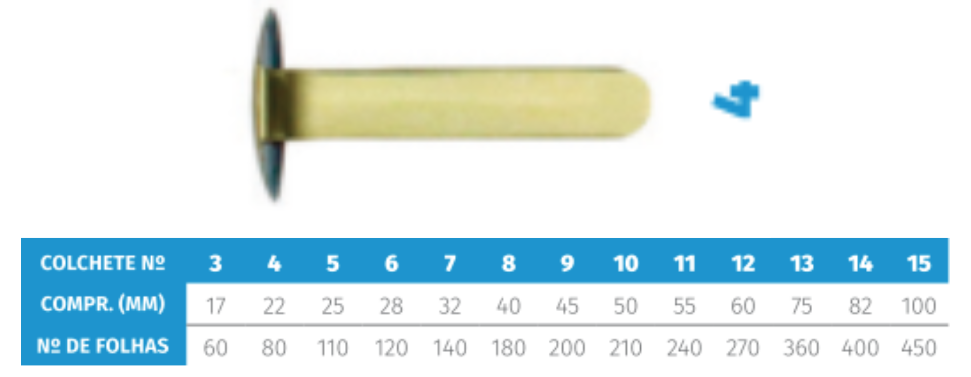 COLCHETE LATONADO 4.0 C/72 >