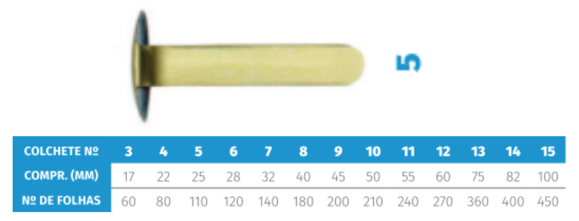 COLCHETE LATONADO 5.0 C/72 >