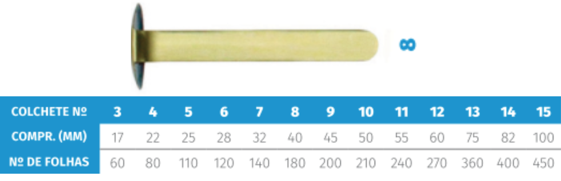 COLCHETE LATONADO 8.0 C/72 >