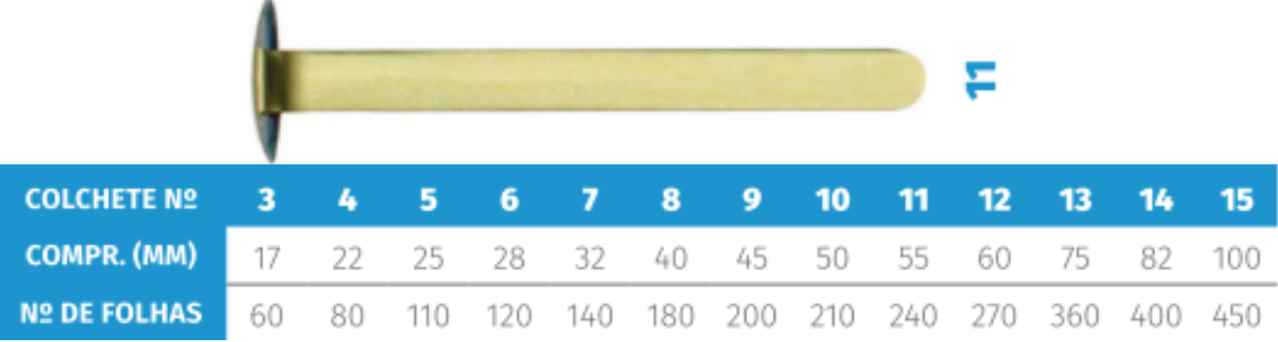 COLCHETE LATONADO 11.0 C/72