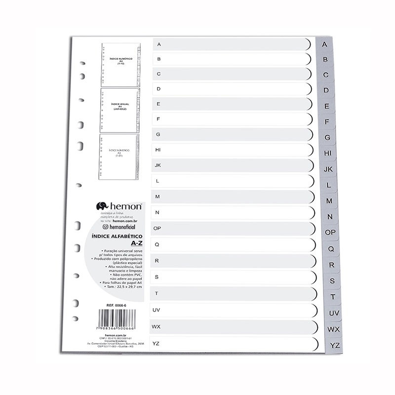 INDICE ALFABETICO AZ P/FICHARI