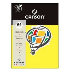 PAPEL A4 CANSON 180GR AMARELO
