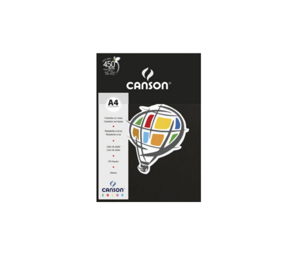 PAPEL A4 CANSON 180GR PRETO 50