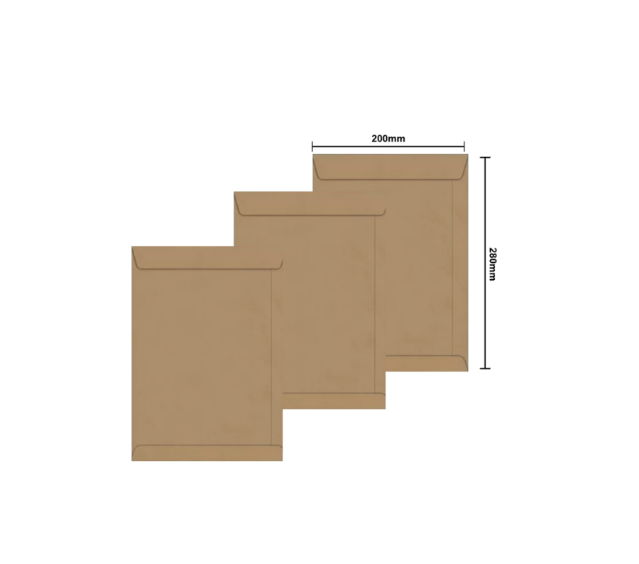 ENVELOPE KRAFT 200X280MM 80GR