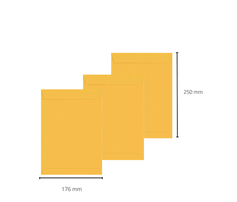 ENVELOPE OURO 176X250MM 80GR >
