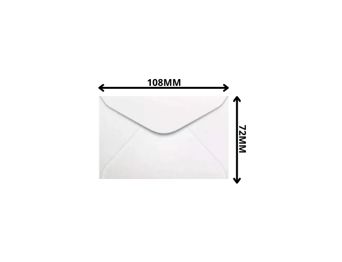 ENVELOPE VISITA 72X108MM BRANC