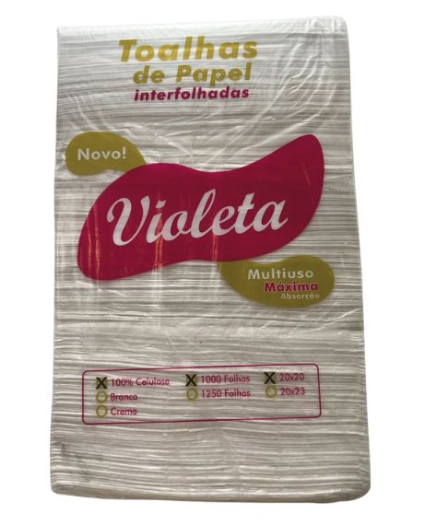 PAPEL TOALHA 20X20 BRANCO VIOL