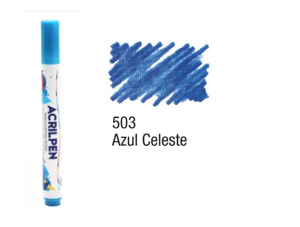 CANETA P/ TECIDO ACRILEX AZUL