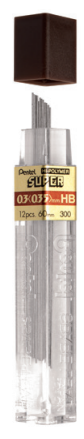 GRAFITE 0.3MM HB PENTEL C/12