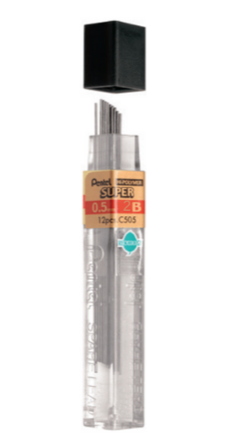 GRAFITE 0.5MM 2B PENTEL C12 >