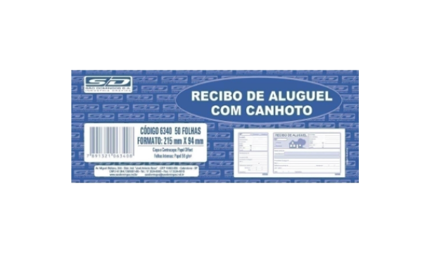 RECIBO DE ALUGUEL 50FLS SD >