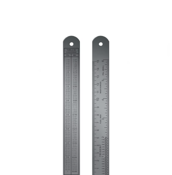 REGUA ACO 15CM FLEX-15 TRIDENT