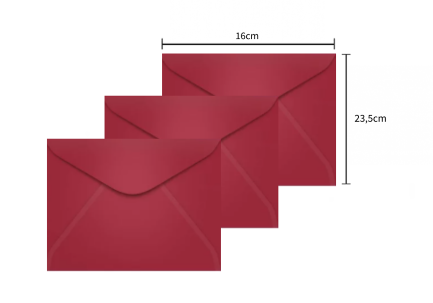 ENVELOPE 160X235MM VERMELHO >
