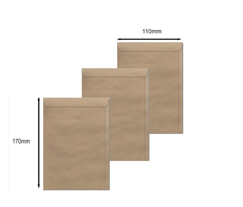 ENVELOPE KRAFT 110X170MM >