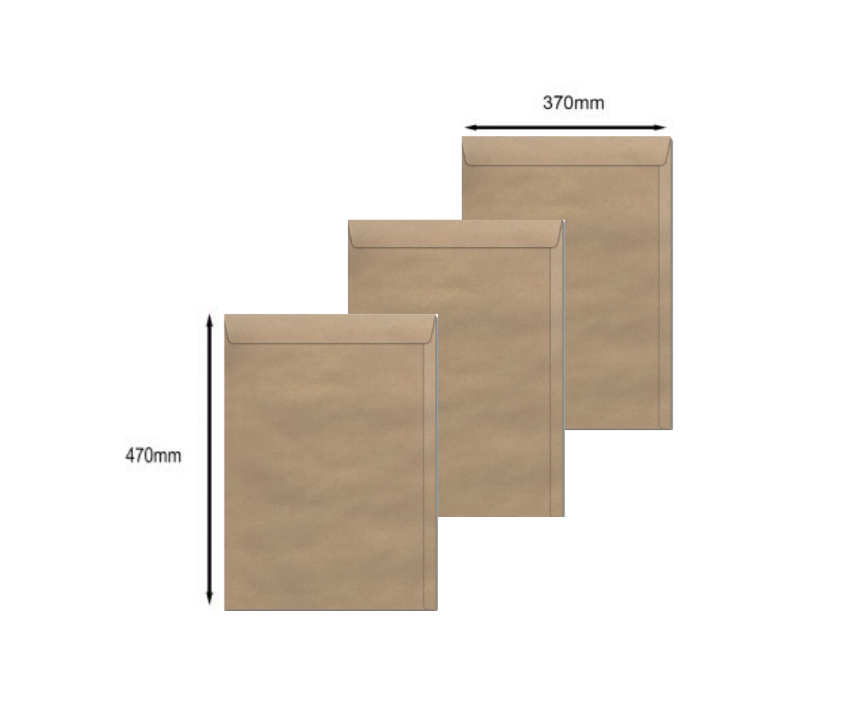 ENVELOPE KRAFT 370X470MM 80GR