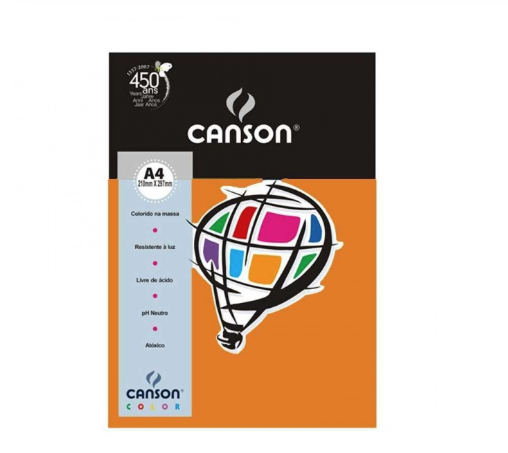 PAPEL A4 CANSON 180GR LARANJA