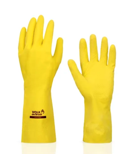 LUVA DE BORRACHA M. USO AMAREL