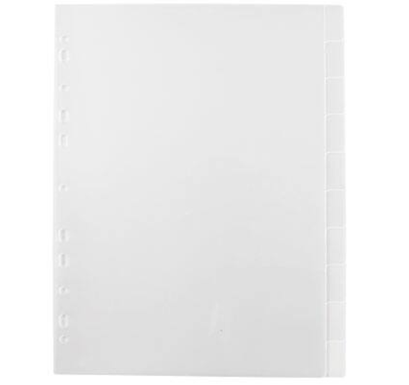 DIVISORIA A4 P/FICHARIO CRISTA