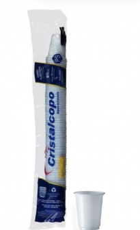 COPO PLAST. 80ML ESTREITO CRIS