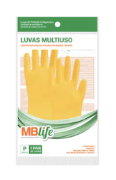 LUVA DE BORRACHA M. USO AMAREL