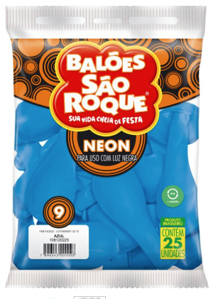 BALAO 9 NEON AZUL IMPERIAL C/2