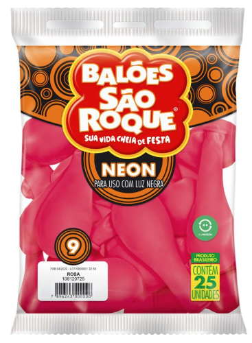 BALAO 9 NEON ROSA IMPERIAL C/2