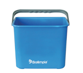 BALDE PLASTICO 4LTS AZUL BRALI