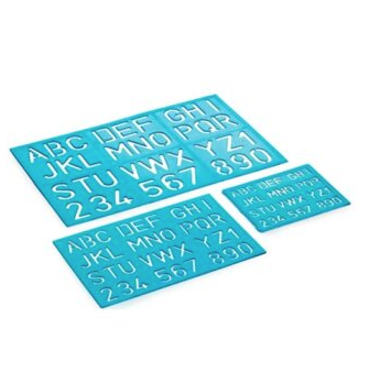 KIT NORMOGRAFO C/3 TAMANHOS >