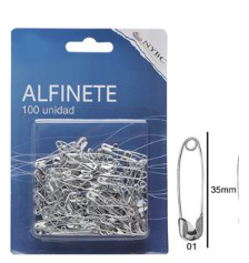 ALFINETE SEGURANCA N.1 ZINCADO