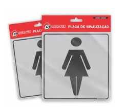 PLACA  SINALIZACAO WC FEMININO