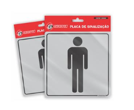 PLACA SINALIZACAO WC MASCULINO
