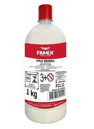 COLA ESCOLAR FAMIX BRANCA 1KG