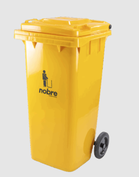 LIXEIRA C/ RODAS PEDAL 120L AM