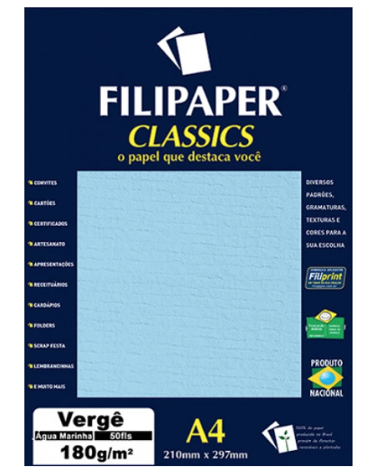 PAPEL A4 180GR (AZUL) VERGE AG