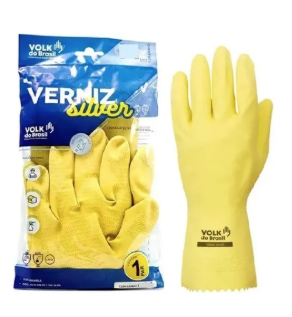 LUVA DE BORRACHA VERNIZ SILVER